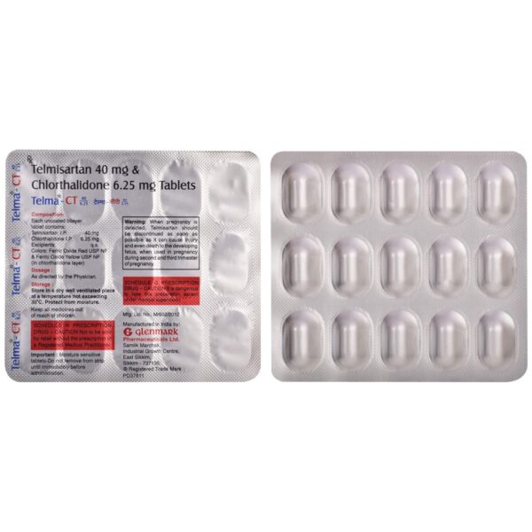 TELMA CT 40/6.25 TAB ANGIOTENSIN-II ANTAGONIST CV Pharmacy