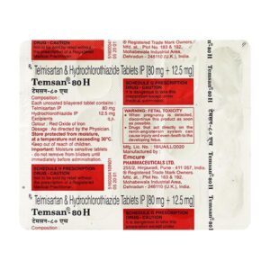 TEMSAN 80 H TAB ANGIOTENSIN-II ANTAGONIST CV Pharmacy