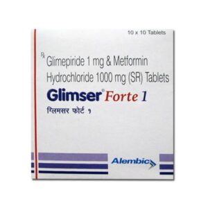 GLIMSER FORTE 1MG TAB ENDOCRINE CV Pharmacy