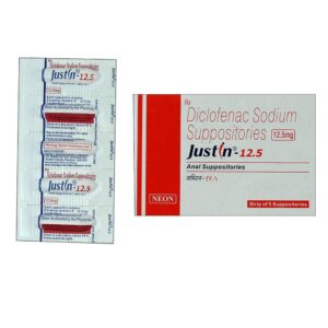 JUSTIN 12.5 SUPPOSITORY 5`S Medicines CV Pharmacy