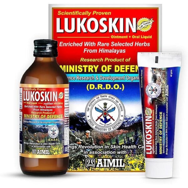 LUKOSKIN COMBO PACK(OINT.+ORAL LIQUID) AYURVEDIC CV Pharmacy