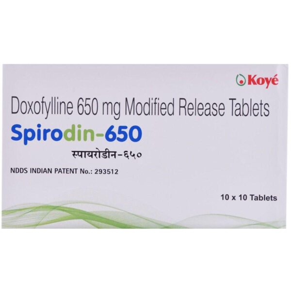 SPIRODIN 650 TAB BRONCHODILATORS CV Pharmacy 2