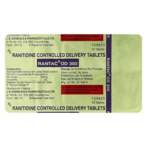 RANTAC OD 300 TAB ANTACIDS CV Pharmacy