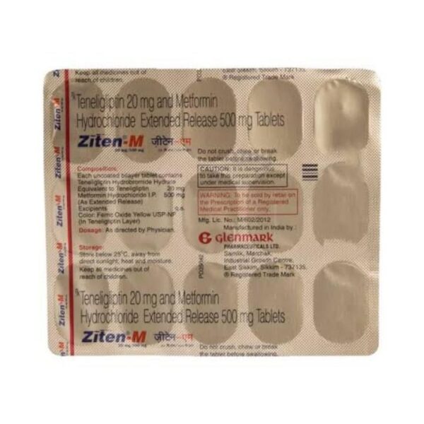 ZITEN-M 20/500 TAB ENDOCRINE CV Pharmacy 2