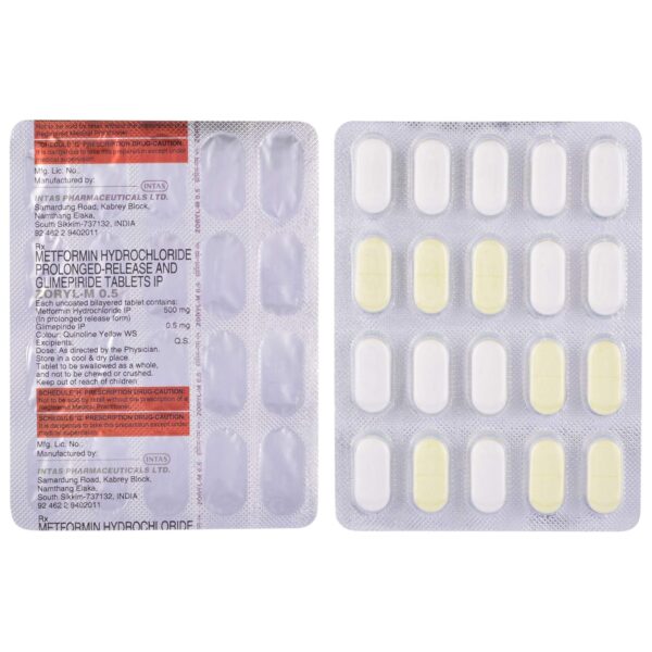 ZORYL M 0.5 TAB Medicines CV Pharmacy 2