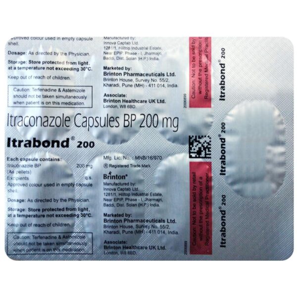 ITRABOND 200 CAP ANTI-INFECTIVES CV Pharmacy 2