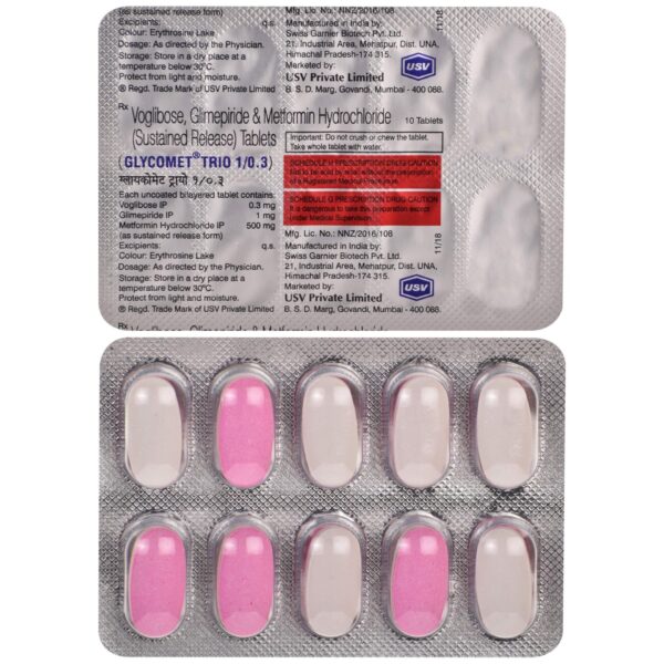 GLYCOMET TRIO 1/0.3 ENDOCRINE CV Pharmacy 2