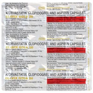 CLAVIX GOLD 20 TAB ANTIPLATELETS CV Pharmacy