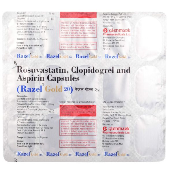 RAZEL GOLD 20 CAPS ANTIHYPERLIPIDEMICS CV Pharmacy 2