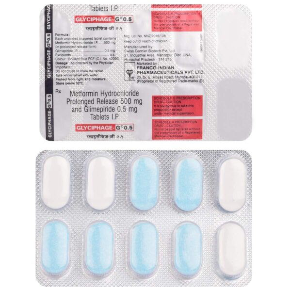 GLYCIPHAGE-G 0.5 TAB ENDOCRINE CV Pharmacy