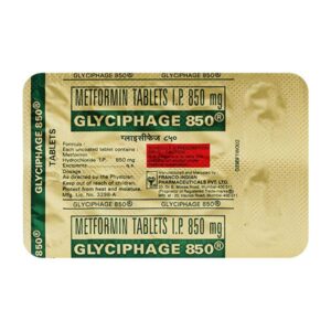 GLYCIPHAGE 850MG TAB ENDOCRINE CV Pharmacy