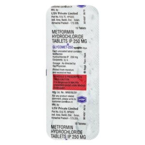 GLYCOMET 250MG TAB ENDOCRINE CV Pharmacy