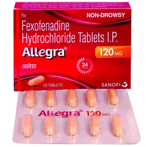 ALLEGRA 120MG TAB ANTIHISTAMINICS CV Pharmacy