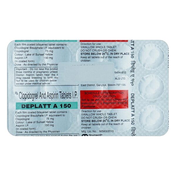 DEPLATT-A 150 TAB Medicines CV Pharmacy