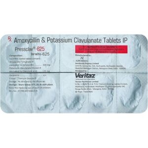 PRESSCLAV 625 TAB ANTI-INFECTIVES CV Pharmacy