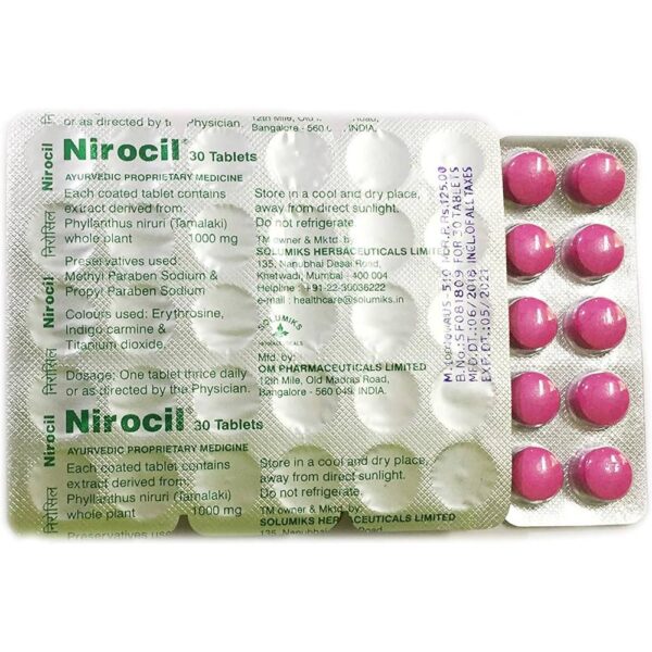 NIROCIL TABS 30`S AYURVEDIC CV Pharmacy 2