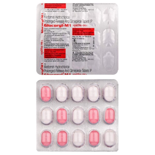 GLUCORYL M1 TAB Medicines CV Pharmacy