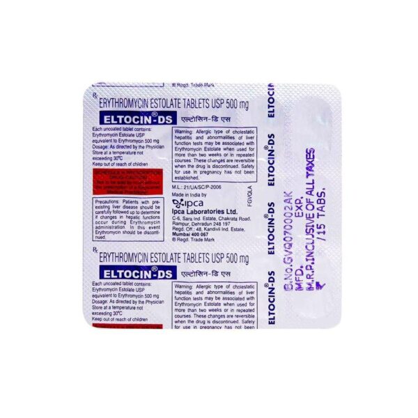 ELTOCIN DS (500MG) TAB ANTI-INFECTIVES CV Pharmacy