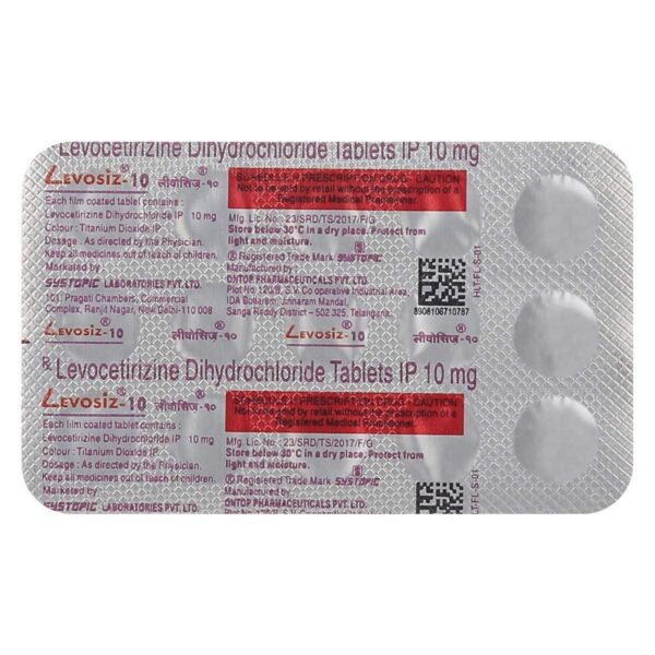 LEVOSIZ 10MG TAB ANTI HISTAMINICS CV Pharmacy 2