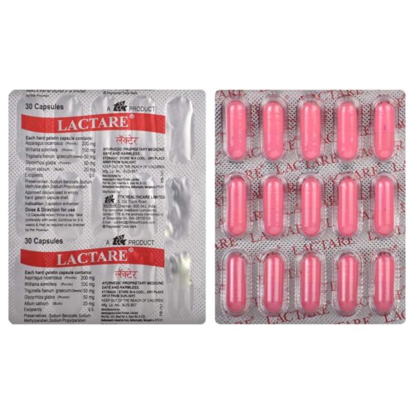 LACTARE CAPS AYURVEDIC CV Pharmacy