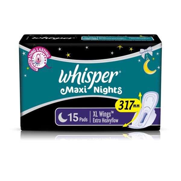 WHISPER MAXI NIGHTS XL WINGS (15PADS) SANITARY PRODUCTS CV Pharmacy 2