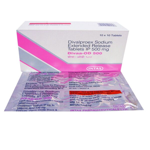 DIVAA-OD 500 TAB ANTIEPILEPTICS CV Pharmacy