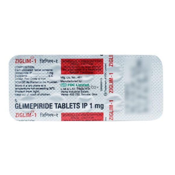 ZIGLIM-1 TAB ENDOCRINE CV Pharmacy