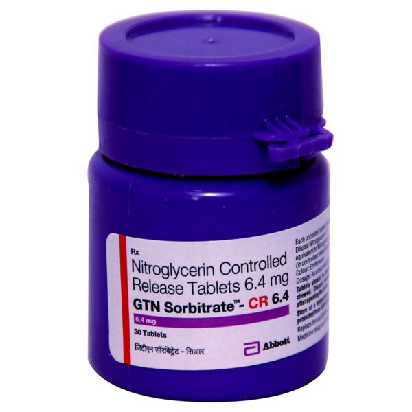 GTN SORBITRATE CR 6.4 TAB 30`S CARDIOVASCULAR CV Pharmacy 2