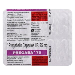 PREGABA 75MG TAB CNS ACTING CV Pharmacy