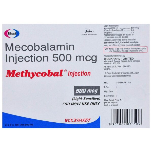 METHYCOBAL 500MCG INJ SUPPLEMENTS CV Pharmacy 2