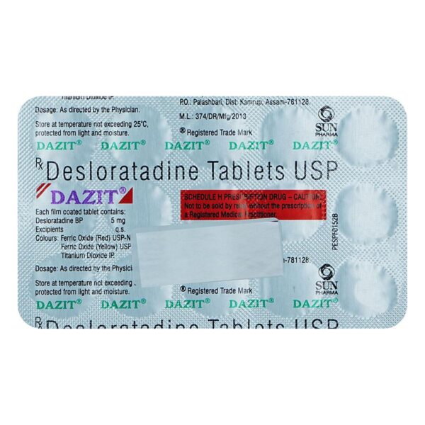 DAZIT 5MG ANTI HISTAMINICS CV Pharmacy