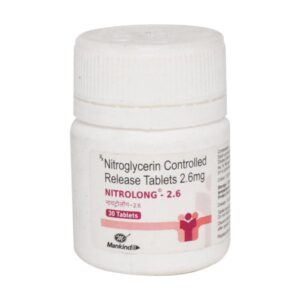 NITROLONG 2.6MG TAB 30`S Medicines CV Pharmacy