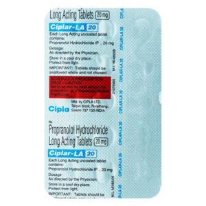 CIPLAR-LA 20MG TAB BETA BLOCKER CV Pharmacy