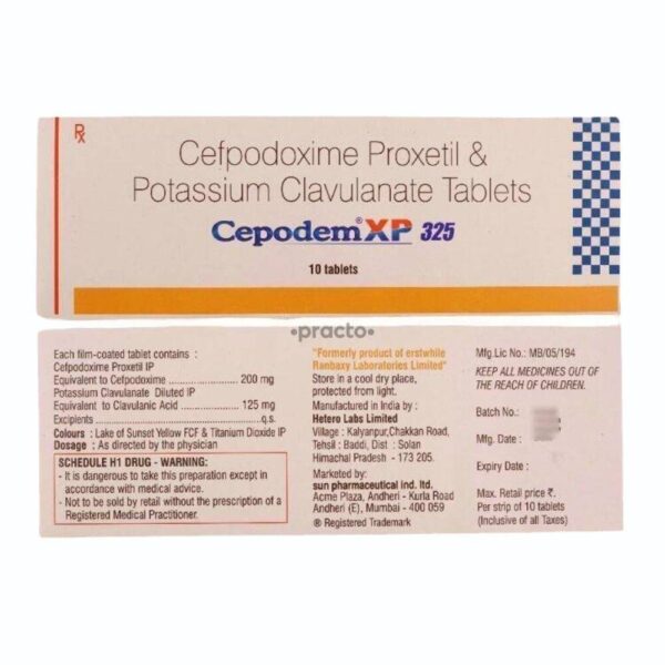 CEPODEM XP-325-TAB ANTI-INFECTIVES CV Pharmacy