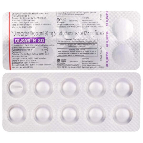 OLSAR-H 20 TAB ANGIOTENSIN-II ANTAGONIST CV Pharmacy