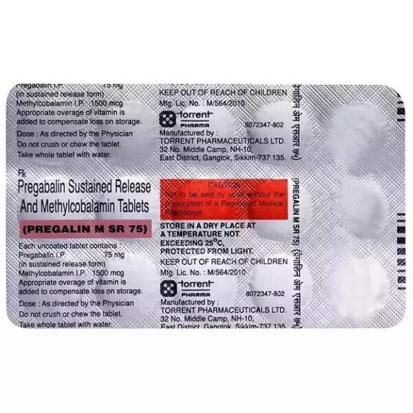 PREGALIN M SR 75 CNS ACTING CV Pharmacy