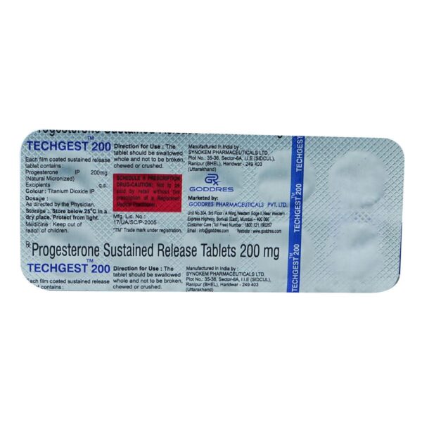 TECHGEST 200 TAB HORMONES CV Pharmacy