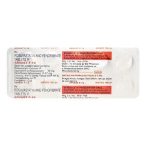 ARVAST F 10MG TAB ANTIHYPERLIPIDEMICS CV Pharmacy