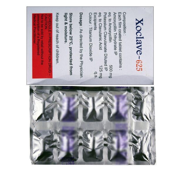 XOCLAVE 625MG TAB ANTI-INFECTIVES CV Pharmacy