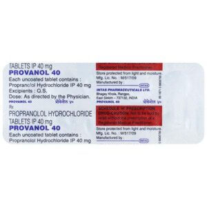 PROVANOL 40TAB BETA BLOCKER CV Pharmacy