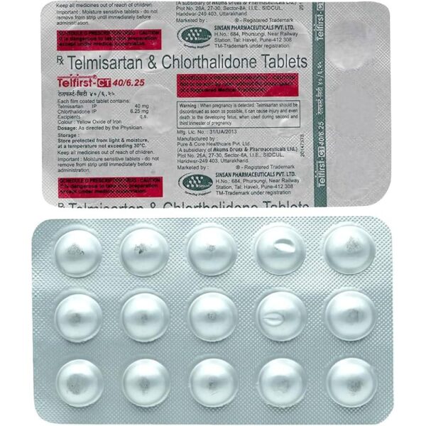 TELFIRST-CT 40/6.25MG TAB Medicines CV Pharmacy