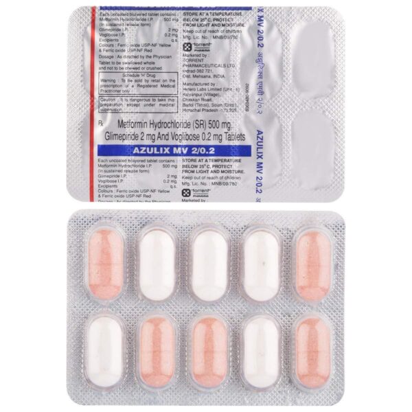 AZULIX MV 2/0.2MG TAB ENDOCRINE CV Pharmacy