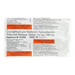 DAPAONE M 5/500MG TAB ENDOCRINE CV Pharmacy