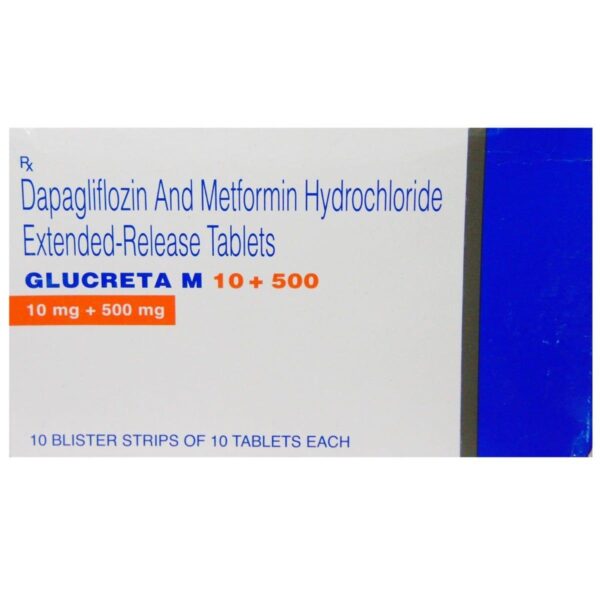 GLUCRETA M 10+500 TAB ENDOCRINE CV Pharmacy