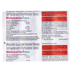 METOSARTAN CH 50MG TAB BETA BLOCKER CV Pharmacy