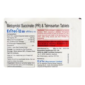 ERITEL BETA 50 TAB BETA BLOCKER CV Pharmacy