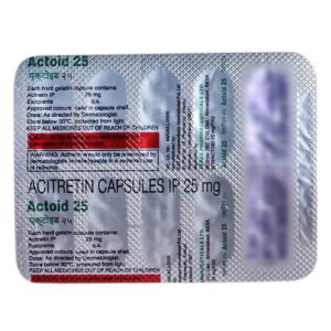 ACTOID 25MG CAPS DERMATOLOGICAL CV Pharmacy