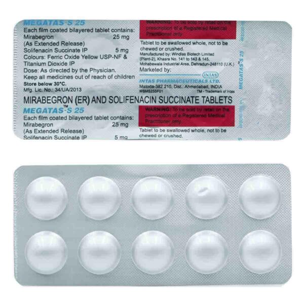 MEGATAS-S 25 TAB BLADDER AND PROSTATE CV Pharmacy