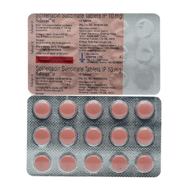 SOLICEPT 10MG TAB BLADDER AND PROSTATE CV Pharmacy