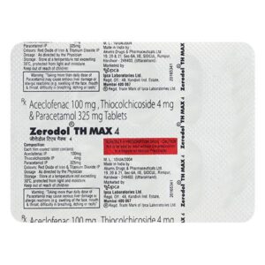 ZERODOL TH MAX 4 TAB MUSCLE RELAXANTS CV Pharmacy